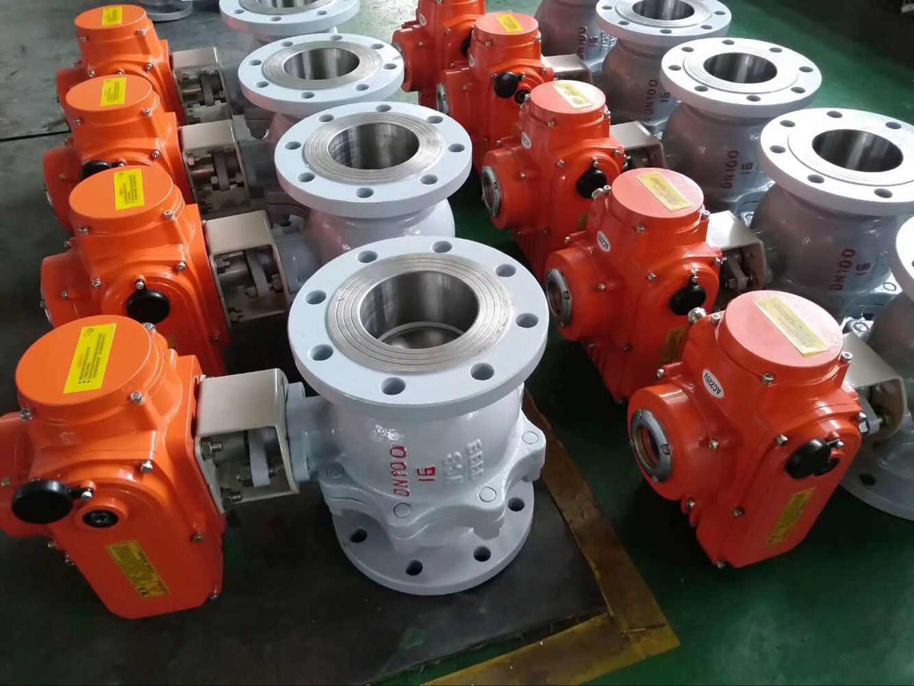 電動切斷球閥、電動O型切斷球閥實物圖